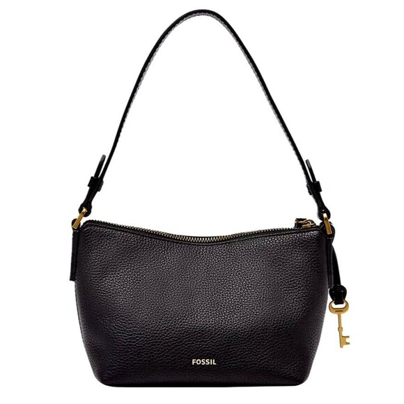New Fossil Julianna Mini Hobo Leather Black - Picture 1 of 5